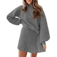 thumbnail image 1 of Long Sleeve Women Fall Winter 2 Pieces Skirt Sets Casual Sweater Pullover and Skirt, 1 of 6