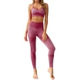 thumbnail image 1 of Women's 2 Piece Outfits Sports Bra Long Pants Yoga Set Seamless Leggings, 1 of 5
