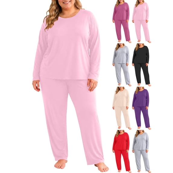 Women's 2-Piece Set Warm Base Layer Classic Crew Neck Thermal Top & Pants, Essential Winter for Daily Wear