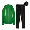thumbnail image 1 of Women's 2 Piece Set Zipper Hoodie Jacket and Sweatpants Casual Tracksuit with Pockets for Athletic Running Sweat Track Suits Sets, 1 of 4