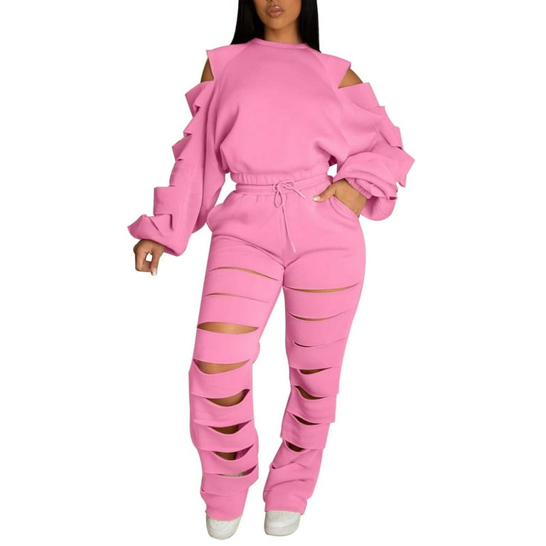 Distressed shop jogger set