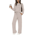 thumbnail image 1 of Women's 2 Piece Sets Sweatshirt Casual Travel Outfits Lounge Wide Leg Tracksuit Cozy Sweatsuits Fashion, 1 of 6
