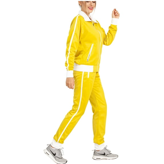 Women's 2-Piece Sunshine Jogger Tracksuit Track Jacket and Track Pants