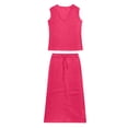 thumbnail image 1 of Women's 2 Piece Sweater Skirt Sets Sleeveless V Neck Knit Ribbed Vest Tops Midi Skirt Sequin Pants Women Long Prom Dresses with Slit Ladies plus Dresses Women plus Evening Formal Dresses Sweater, 1 of 7