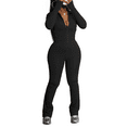 thumbnail image 1 of Women's 2 Piece Tracksuit Sets Long Sleeve Zip Up Crop Tops and Flare Pants Casual Workout Oufit Jogger Loungewear Set, 1 of 5