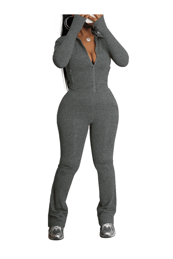 Women's 2 Piece Tracksuit Sets Long Sleeve Zip Up Crop Tops and Flare Pants Casual Workout Oufit Jogger Loungewear Set