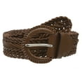 thumbnail image 1 of Women's 2" Wide Braided Woven Round Leather Belt, 1 of 3