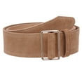 thumbnail image 1 of Women's 2" Wide High Waist Pull-Through Prong-less No Holes Plain Suede Dress Belt, 1 of 2