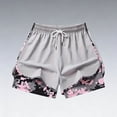 thumbnail image 1 of Women's 2-in-1 Athletic Shorts, Camo Lined Running Shorts with Drawstring Waist, Anti-Chafe Workout Shorts with Pockets, 8 Colors, XS-XXL, 1 of 4