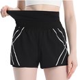 thumbnail image 1 of Women's 2 in 1 Athletic Workout Shorts with Pockets Elastic Waistband High Waisted Gym Yoga Running Shorts with Liner, 1 of 7