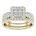 thumbnail image 1 of Women’s 2-in-1 Detachable Diamond Ring Set -Couples Rings for Him and Her Set, Rhinestone Crystal Diamond Engagement Rings, Cubic Zirconia Opal Wedding Ring Sets, 3pcs Wedding Band Set, 1 of 4