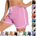 thumbnail image 1 of Women's 2 in 1 Running Shorts Quick Dry Athletic Gym Workout Shorts with Liner Phone Pockets, 1 of 6