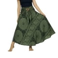 thumbnail image 1 of Women’s 2-in-1 Smocked Maxi Skirt & Boho Sundress, Convertible High Waist Asymmetric Hem, 1 of 7