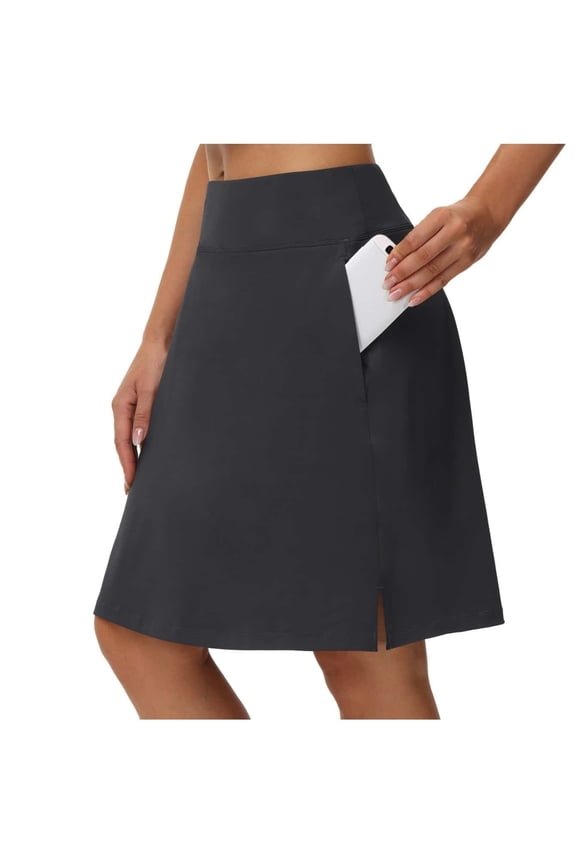 Women's 20" Knee Length Skorts Skirt Athletic Tennis Golf Running Modest Casual Sport Skorts with Pocket