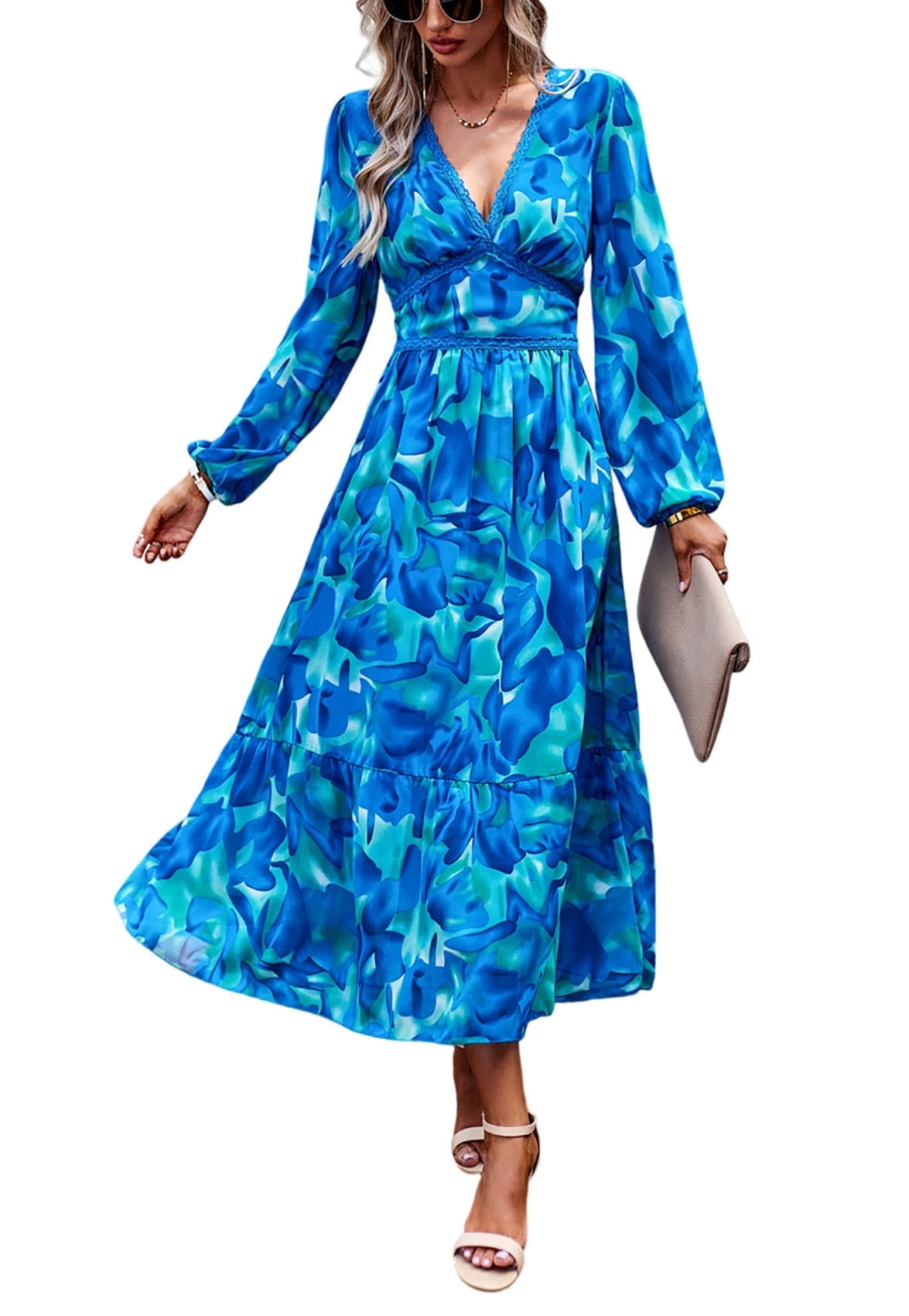 Ruffle Sleeve Bohemian Dress main image 0