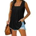 thumbnail image 1 of Women's 2023 Summer Sleeveless Tank Vest Dressy Sexy Tunic Top Loose Comfy Stretchy Blouse T-Shirts,Tank Tops for Women Camisole Graphic Tees, 1 of 6
