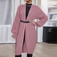 thumbnail image 1 of Women's 2024 Autumn/winter Casual Versatile Lapel Long Cardigan Sweater Jacket Women's Clothing Misses Sweaters Sweater Coats for Women plus Size Fall Cardigans Petite Cardigan Coat Long Sweater Coats, 1 of 7