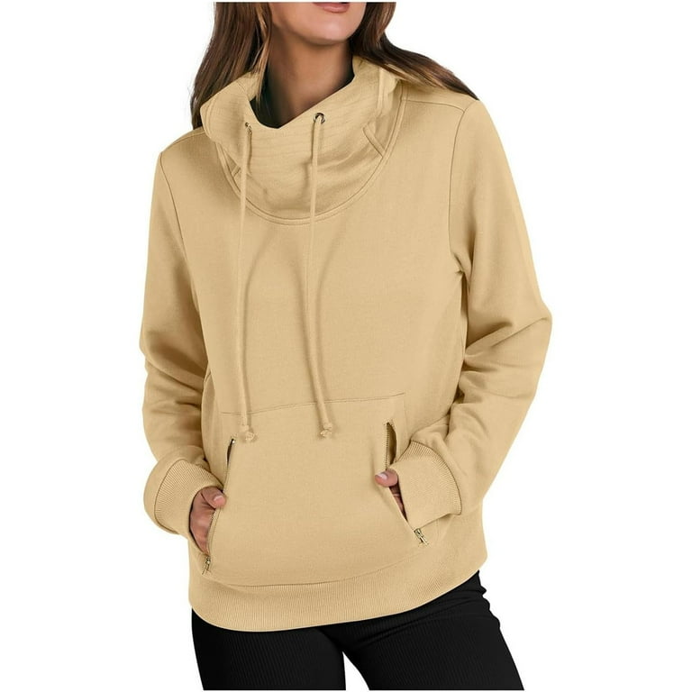 Cowl neck sweatshirt with pockets hotsell