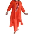 thumbnail image 1 of Women's 2024 Fashion Casual Large Irregular Long Sleeved Suit Wide Leg Pants Two Piece Suit Evening Dresses for Women Formal plus Size with Sleeves Women plus Size Evening Dresses Women's Bathing Suit, 1 of 5