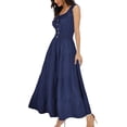 thumbnail image 1 of Women's 2024 Summer Boho Floral Print Tiered Casual Flowy Long Maxi Dress, 1 of 6