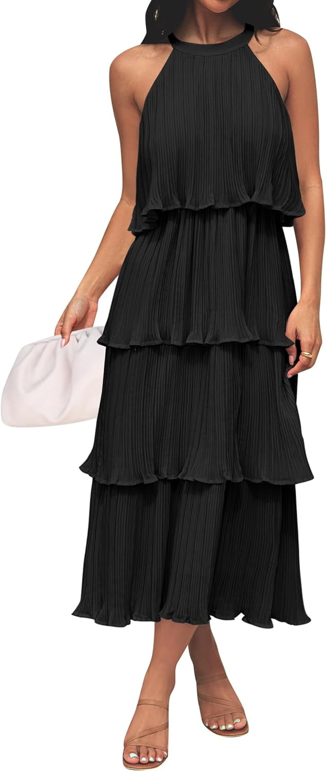 HOLIDAY LINEN RUFFLE LAYERED DRESS 定価8.8 Natural Sunshine Ruffle Linen Dress