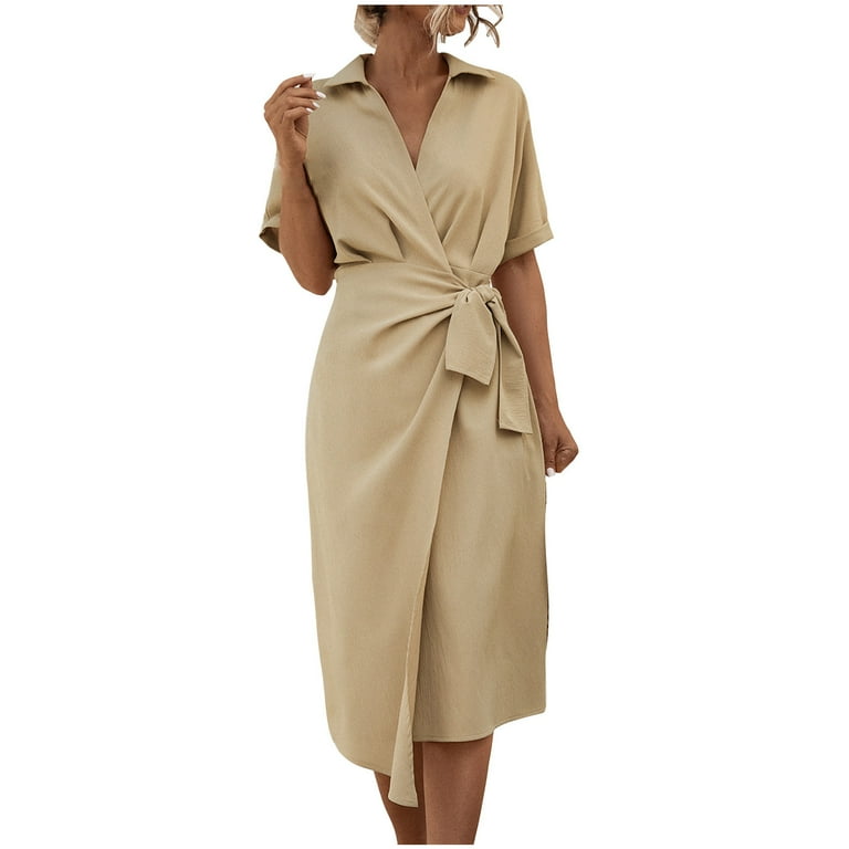 Casual Solid Mesh V Neck Waist Skirt Dresses(5 colors) Casual Solid Mesh V Neck Waist Skirt Dresses(5 colors)