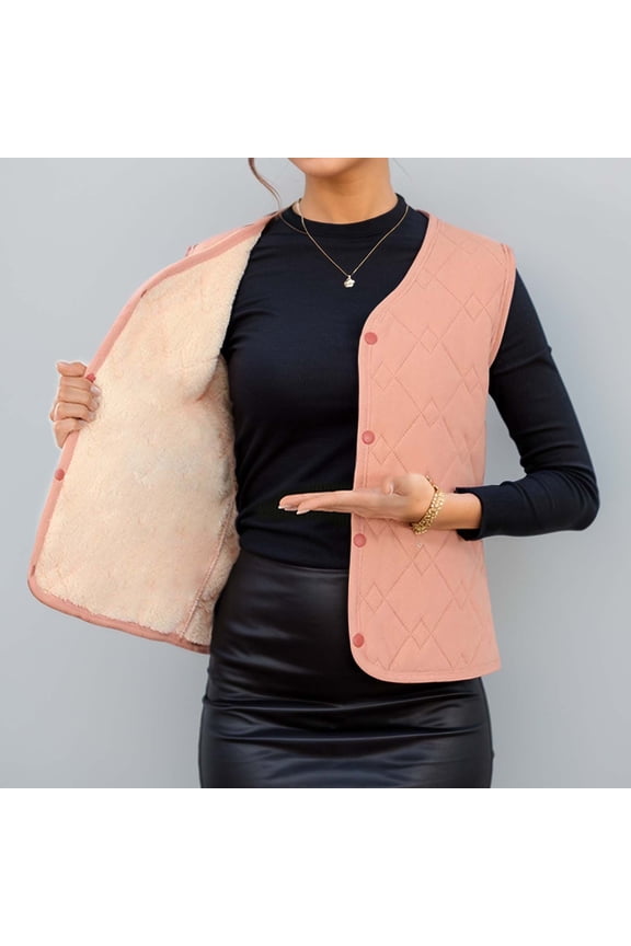 Women's 2024 Winter Plus Velvet Thickened Warm Vest Women Vests Fashion Dressy Horseback Riding Jacket Women Long Womens Coats Stinky G Puffy Coats plus Size Vests Rave Outerwear Sleeveless Cardigans