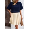 thumbnail image 1 of Women's 2024 spring and summer foreign trade elegant short-sleeved splicing dress, 1 of 9