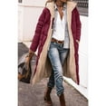 thumbnail image 1 of Women's 2024Warm Winter Coats Reversible Sherpa Fleece Long Hooded Puffer Jackets Outerwear, 1 of 6