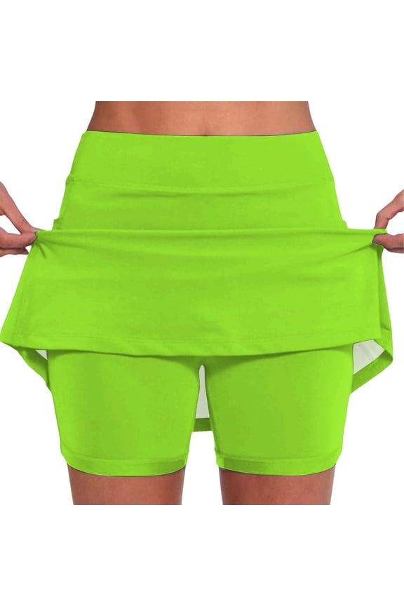 Women's 2025 Elastic Yoga Skirt Sports Shorts - High Waisted, Lightweight, Printed, Perfect for Jogging and Workouts