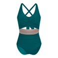 thumbnail image 1 of Women's 2025 Fashion Swimsuit Cut out Swimsuit Set V Neck Front Criss Cross Swimsuit Summer Beach Wear One Piece Swimsuit Clearance for Teens, 1 of 5