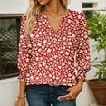 thumbnail image 1 of Women's 2025 Fashion Tops 3/4 Length Sleeve Business Casual Blouses Summer Tees Shirts School Outfits for Teachers, 1 of 6