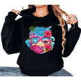 thumbnail image 1 of Women's "2025 Girls Trip" Graphic Breathable Hoodie Top Casual Comfortable Hooded long-sleeved Black S-2XL, 1 of 7