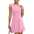 thumbnail image 1 of Women's 2025 New Summer A-Line Sleeveless Boat Neck Mini Dress Club Party Little Short Dresses, 1 of 9