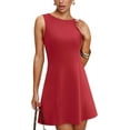 thumbnail image 1 of Women's 2025 New Summer A-Line Sleeveless Boat Neck Mini Dress Club Party Little Short Dresses, 1 of 9