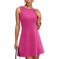 thumbnail image 1 of Women's 2025 New Summer A-Line Sleeveless Boat Neck Mini Dress Club Party Little Short Dresses, 1 of 9