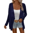 thumbnail image 1 of Women's 2025 Plus Size Cardigan Open Front Lightweight Comfort Long Sleeve Draped Cover Up, 1 of 4