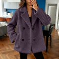 thumbnail image 1 of Women's 2025 Plush Fleece Jacket, Cozy Shearling-Like Winter Coat with Soft Lining, Thick Warm Oversized Outerwear with Pockets, Casual Loose Fit Fall and Winter Jacket for Women Coffee M, 1 of 8