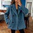 thumbnail image 1 of Women's 2025 Plush Fleece Jacket, Cozy Shearling-Like Winter Coat with Soft Lining, Thick Warm Oversized Outerwear with Pockets, Casual Loose Fit Fall and Winter Jacket for Women Green XXXXL, 1 of 8