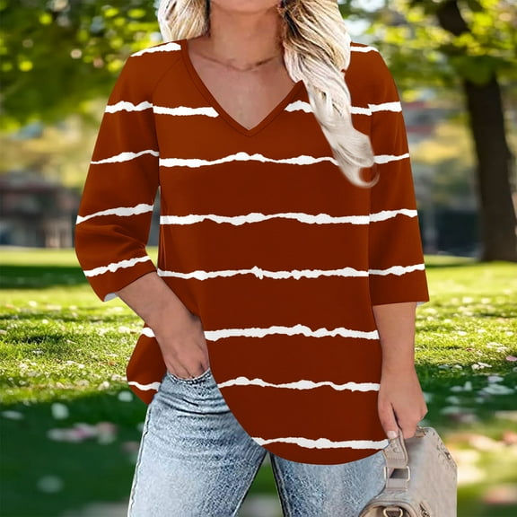 Women's 2025 Summer Chiffon Blouses Short Sleeve V Neck Tshirts Loose Casual Flowy Dressy Tops Wine XL