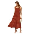 thumbnail image 1 of Women's 2025 Sun Dresses Women's Summer Casual Flowing Tired Long Dresses Backless Beach Long Dresses Vest Dresses, 1 of 10