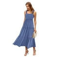 thumbnail image 1 of Women's 2025 Sun Dresses Women's Summer Casual Flowing Tired Long Dresses Backless Beach Long Dresses Vest Dresses, 1 of 9