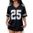 thumbnail image 1 of Women's 2026 Fan Soccer Unisex Casual Printed Crew Neck Short Sleeve Loose Fit Sports Sublimated Football Fashion Top Size L, 1 of 5