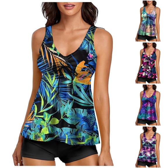 Women's 2026 Flowy Tankini Top - Modest Swim Top with Loose Fit, No Bottom (Hot Pink, XXL)