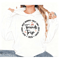 thumbnail image 1 of Women's "2026 Friends Trip Great Memories Laughs" Graphic Breathable Hoodie Casual Hooded long-sleeved White S-2XL, 1 of 6