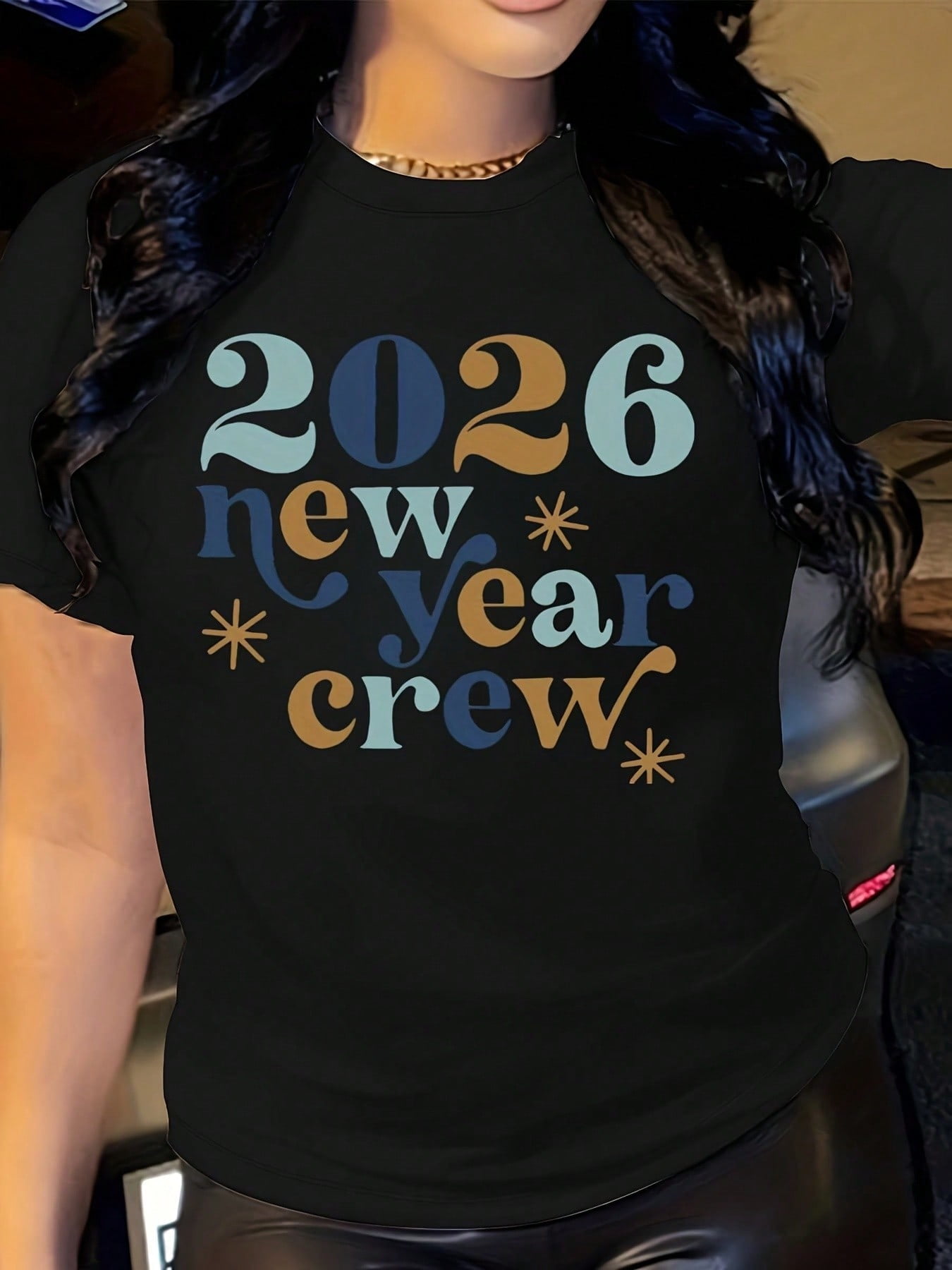 Women S 2026 New Year Crew Short Sleeve T Shirt 2026 Year Number Women S 2026 New Year Crew Short Sleeve T Shirt 2026 Year Number Print Stars 2026 New Year S Eve Party Outfit Soft Breathable Round Neck Casual Train 0d9d3dae 9fce 43e2 Aca7