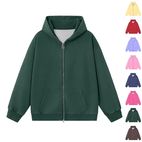 Women's 2026 Spring Zip Up Y2K Hoodies Long Sleeve Oversized Hoodie 2 Ways Zipper Sweatshirts Jackets with Pockets