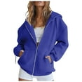 thumbnail image 1 of Women's 2026 Zip Up Y2K Hoodies Casual Long Sleeve Spring Sweatshirts Solid Color Track Jackets with Pockets, 1 of 4