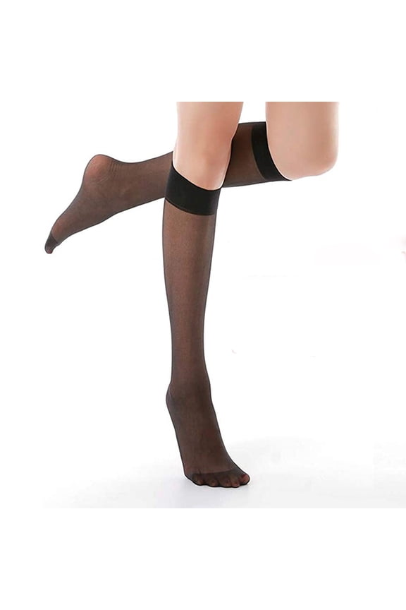Women's 20D Sheer Knee High Pantyhose - Reinforced Toes, Nylon/Spandex, One Size, 35-43 Shoe, All Seasons