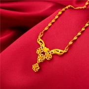 Women's 22K 24K Thai Baht Yellow Gold Gp Filled Necklace Jewelry